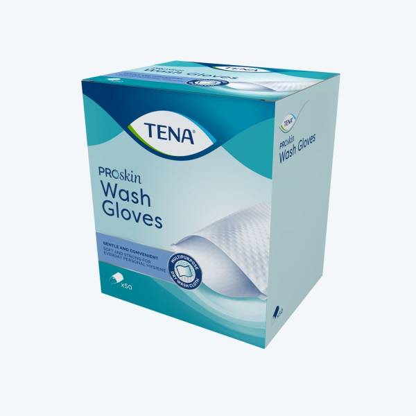 Gants de toilette TENA Wash Glove Proskin Soft&Strong - Sachet de 50 aux Angles